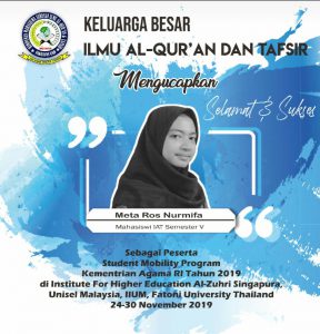 Prestasi Mahasiswa Jurusan Ilmu Al-Qur`an dan Tafsir
